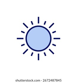 Sun icon vector. Brightness sign and symbol