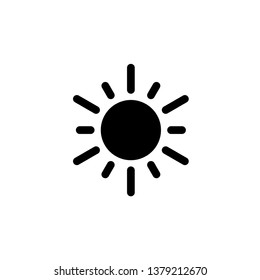Sun icon vector. Brightness icon. Summer icon. Sun logo illustration on white background.