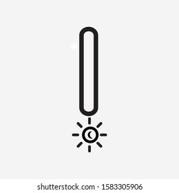 Sun icon vector. Brightness icon. Summer icon. Sun logo illustration on white background.