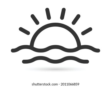 Sun icon vector. Brightness icon. Summer icon. Sun logo illustration on white background.