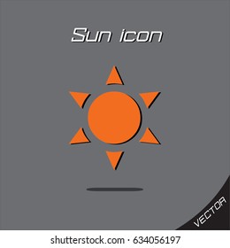 Sun icon vector ,button