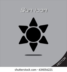Sun icon vector ,button