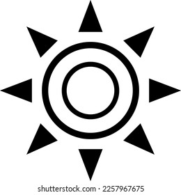 Icône de soleil image vectorielle image clipart.