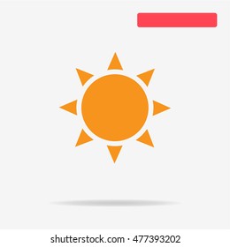 Sun icon. Vector concept illustration for design.