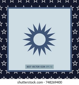 Sun icon, vector design element