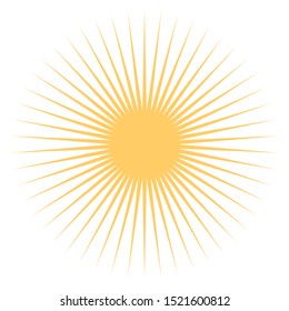 Sun icon vector design. Sun illustration