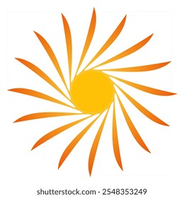 Sun icon vector design. Sun illustration. 