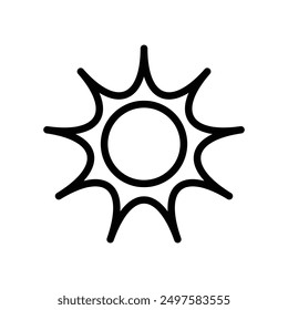 sun icon vector design outline style