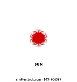 sun icon. sun vector design. sign design. red color