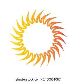 sun icon vector design template