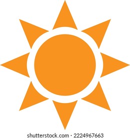Sun icon vector design template on white background..eps