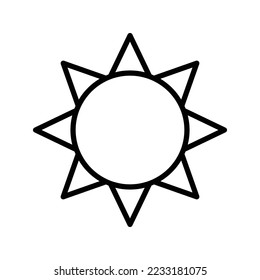 sun icon vector design template in white background