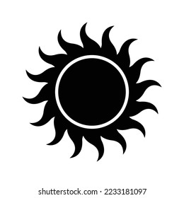 sun icon vector design template in white background