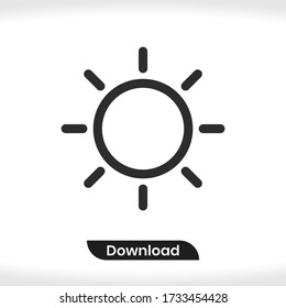 Sun icon vector eps 10