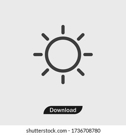 Sun icon vector eps 10