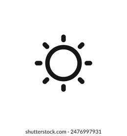 Sun icon vector. EPS 10 editable vector