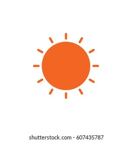 Sun icon vector, filled flat sign, solid colorful pictogram isolated on white. Sunny weather symbol, logo illustration. Pixel perfect