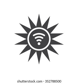 sun Icon vector flat design