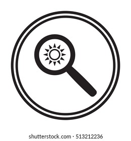 Sun icon, vector.  Flat design.