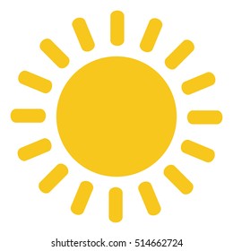 sun icon, vector, flat design