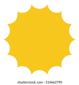 sun icon, vector, flat design