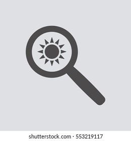  Sun icon, vector.  Flat design.
