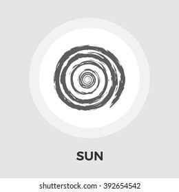 Sun Icon Vector. Flat icon isolated on the white background. Editable EPS file. Vector illustration.