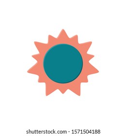 sun icon vector flat style design