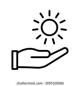 Sun icon, vector flat style, summer style. vector illustration