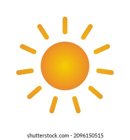 Sun icon, vector flat style, summer style. vector illustration