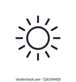 Sun Icon Vector Flat Style,summer Style