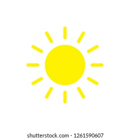 Sun icon vector flat style,summer style