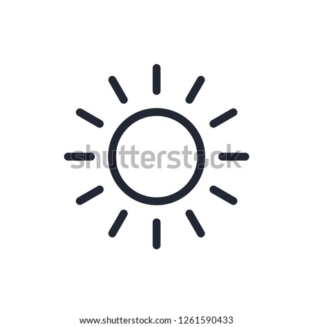 Sun icon vector flat style,summer style