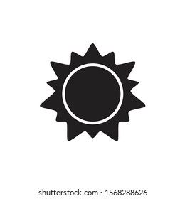 sun icon vector glyph style design