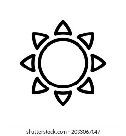 Sun icon vector graphic illustration
