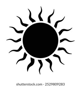 Sun Icon ,Vector graphics  illustration