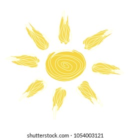 Sun icon vector illustration