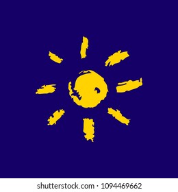 Sun icon. Vector illustration