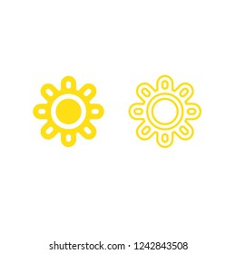 Sun icon. Vector Illustration