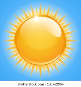 Sun icon, vector illustration