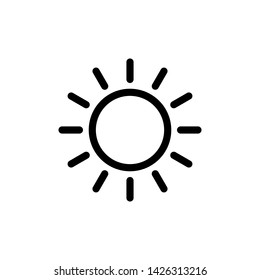 sun icon vector - illustration vector