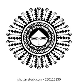 Sun icon. Vector illustration