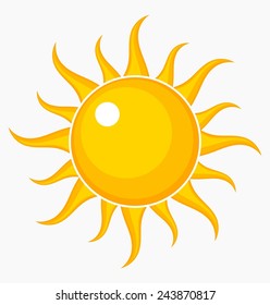 Sun icon. Vector illustration