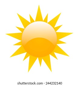 Sun icon, vector illustration