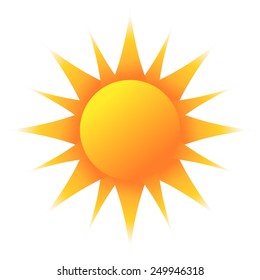 Sun icon. Vector illustration