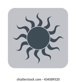 Sun icon. Vector illustration
