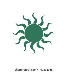 Sun icon. Vector illustration

