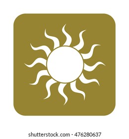 Sun icon. Vector illustration