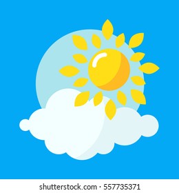 Sun icon vector illustration.