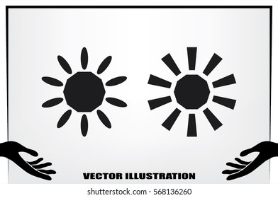 Sun icon vector illustration